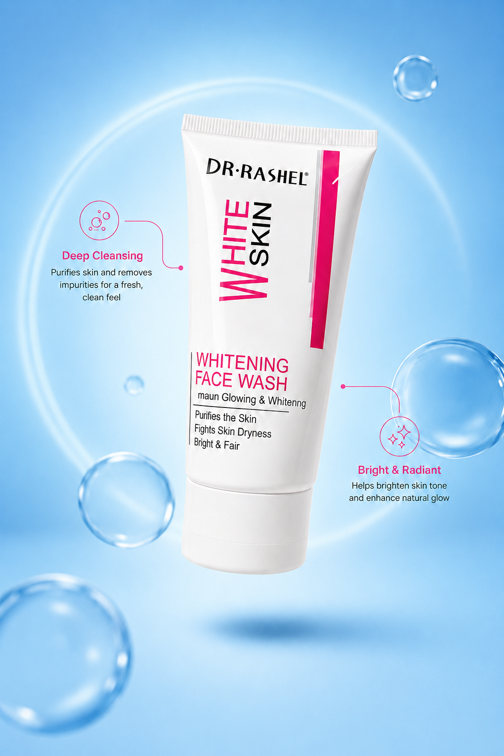 Dr Rashel Whitening Face Wash 150ml All Skin Types