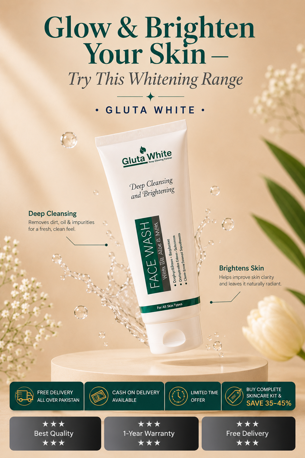 Gluta White 5 in 1 Skincare Bundle